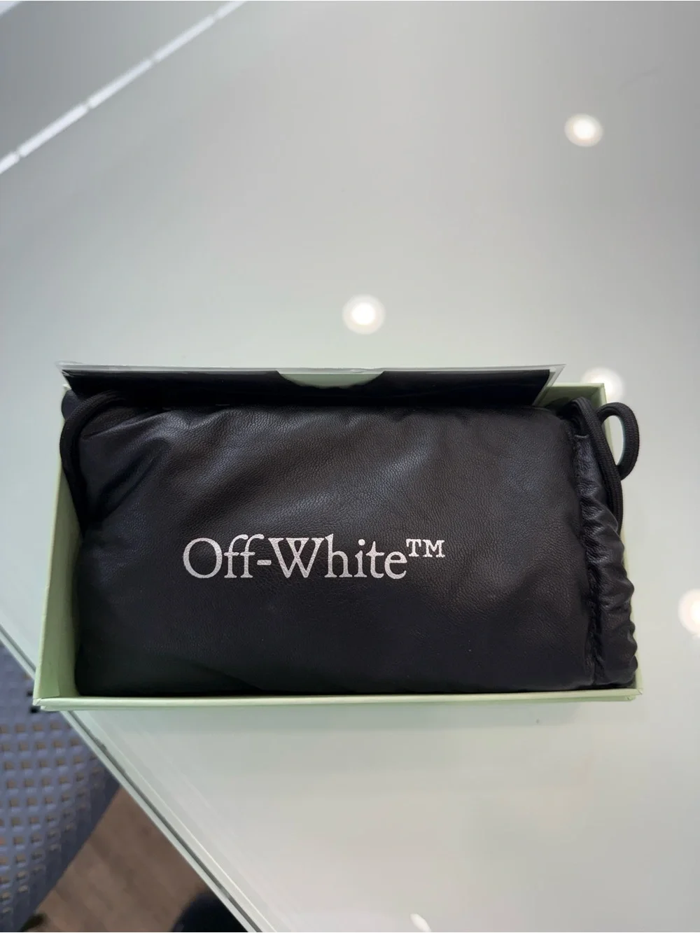 “Off White” Cady Cut Rectangular Unisex Sunglasses Black Frame Brand New